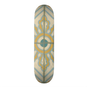 Skateboard Motif décoratif de tuile de Vieux Monde
