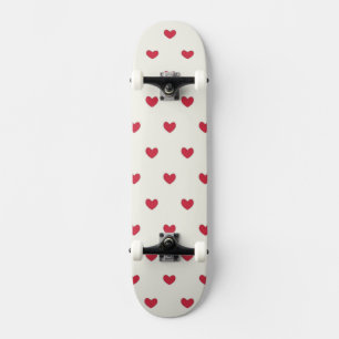 Skateboard Motif des Coeurs rouges mignons