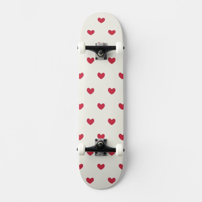 Skateboard Motif des Coeurs rouges mignons (Recto)