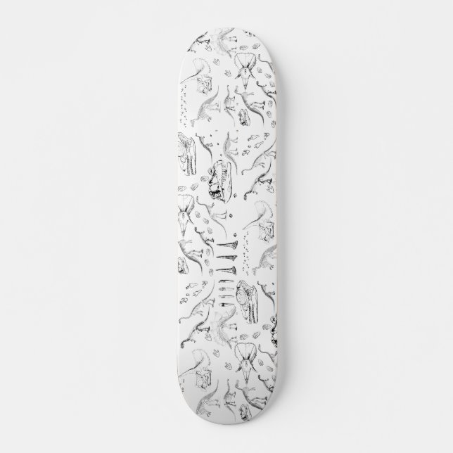 Skateboard Motif des os fossiles de dinosaures (Devant)