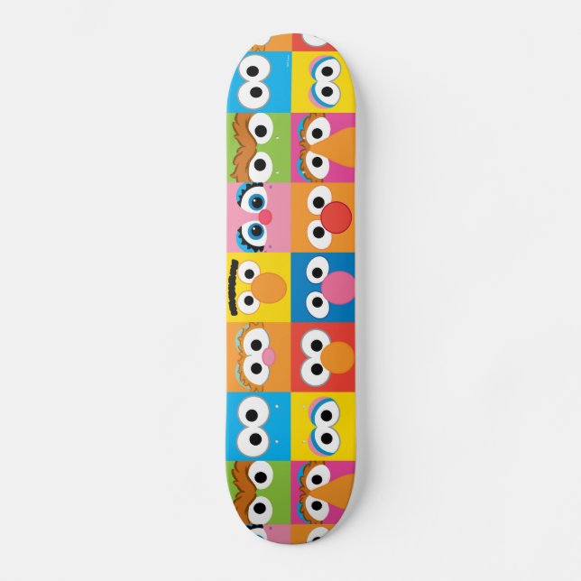 Skateboard Motif des yeux de caractère de rue Sésame (Recto)