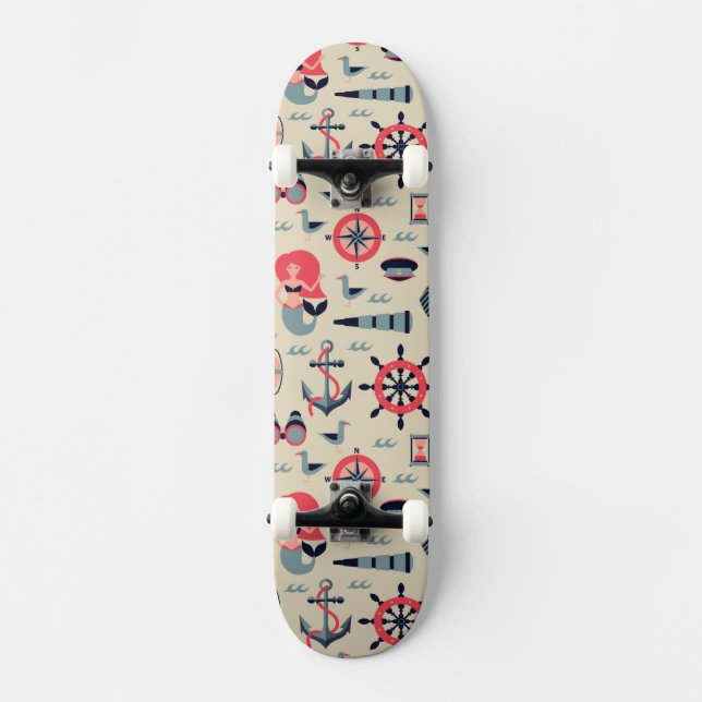 Skateboard Motif d'espèce marine (Recto)