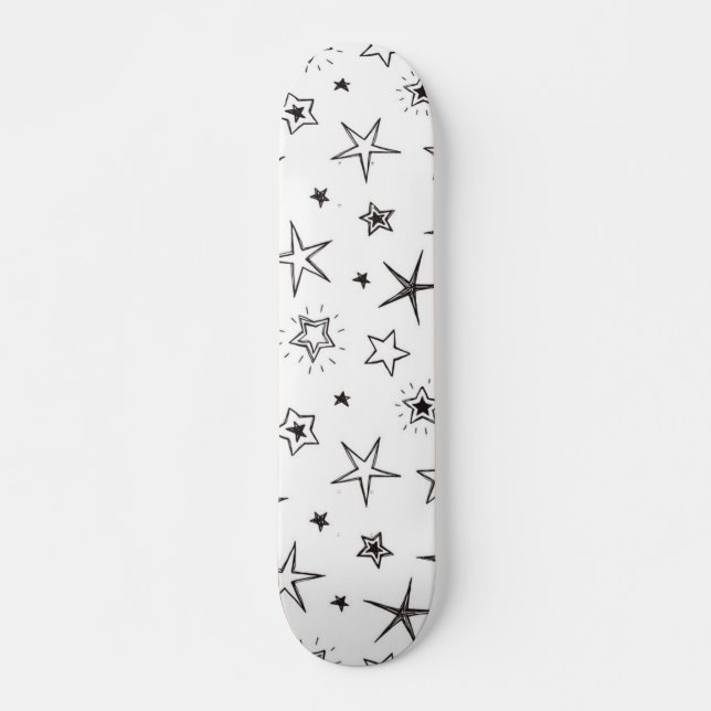 Skateboard Motif d'étoiles (Devant)
