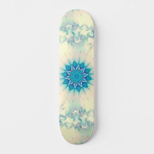 Skateboard Motif d'hiver Frosty Blue Snowflake