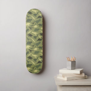 Skateboard Motif Dinosaure, Silhouette Dinosaure, Dino Vert