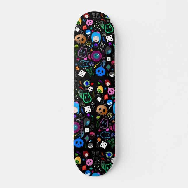 Skateboard Motif Emo Halloween (Devant)