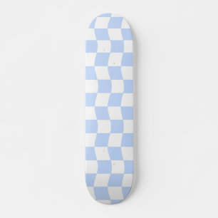 Skateboard Motif en carton blanc bleu pastel