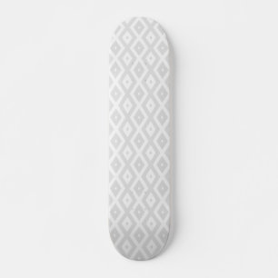 Skateboard Motif en diamant gris clair et blanc