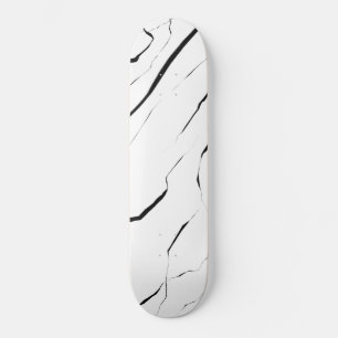 Skateboard Motif en marbre blanc noir moderne