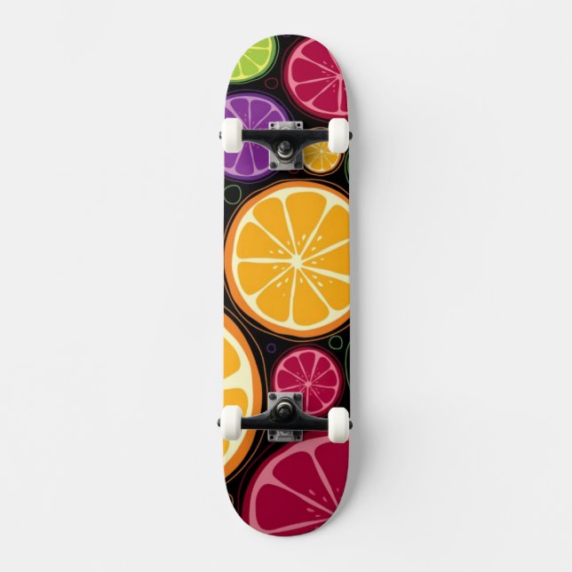 Skateboard Motif et arrière - plan oranges (Recto)