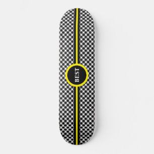Skateboard Motif et calligraphie noir et blanc