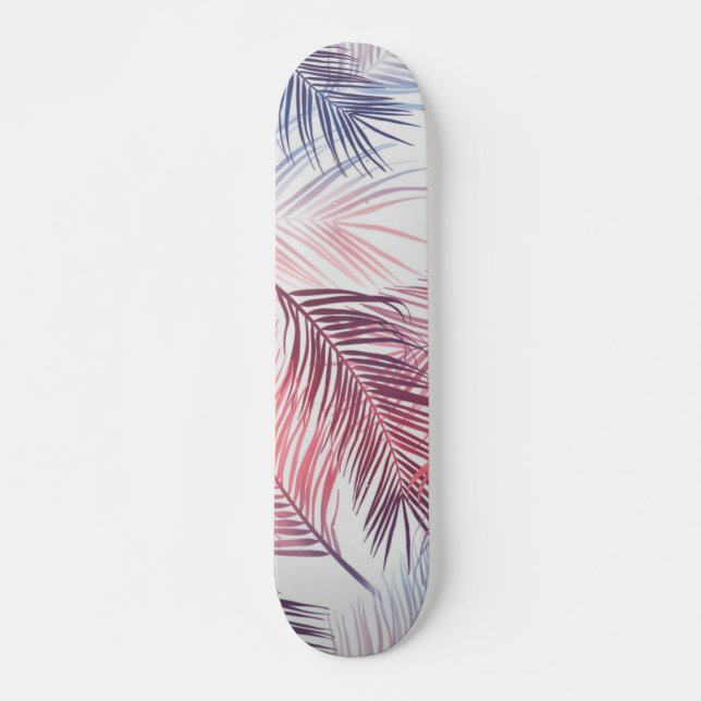 Skateboard motif feuille (Devant)