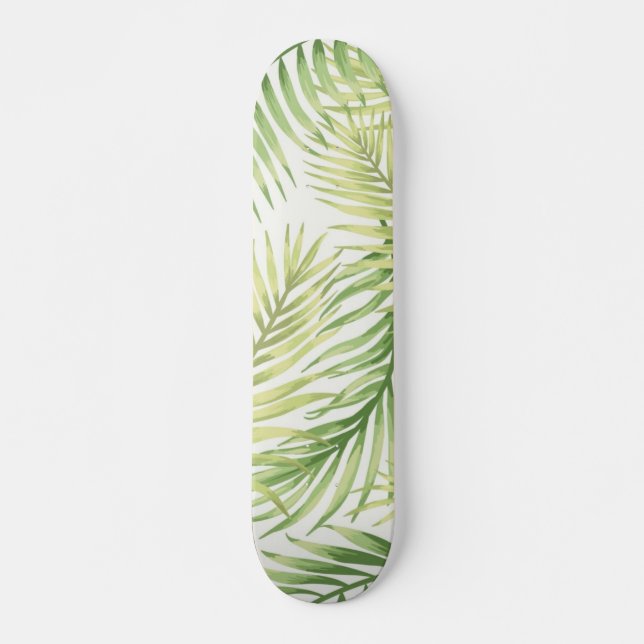 Skateboard motif feuille (Devant)