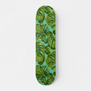 Skateboard motif feuille