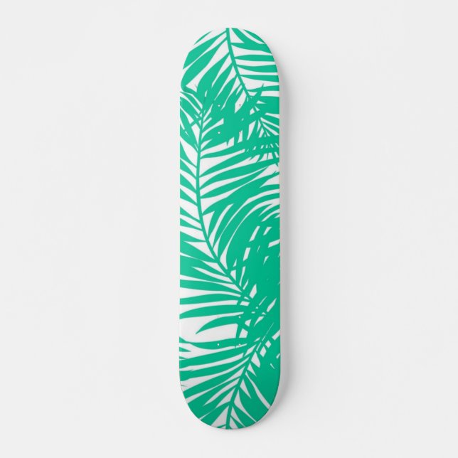 Skateboard motif feuille (Devant)