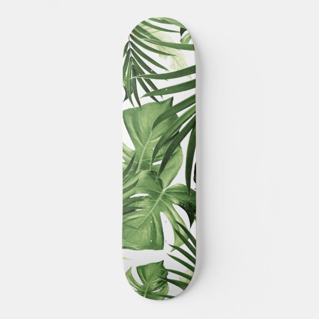 Skateboard Motif Feuille de la Jungle tropicale #12 (Recto)