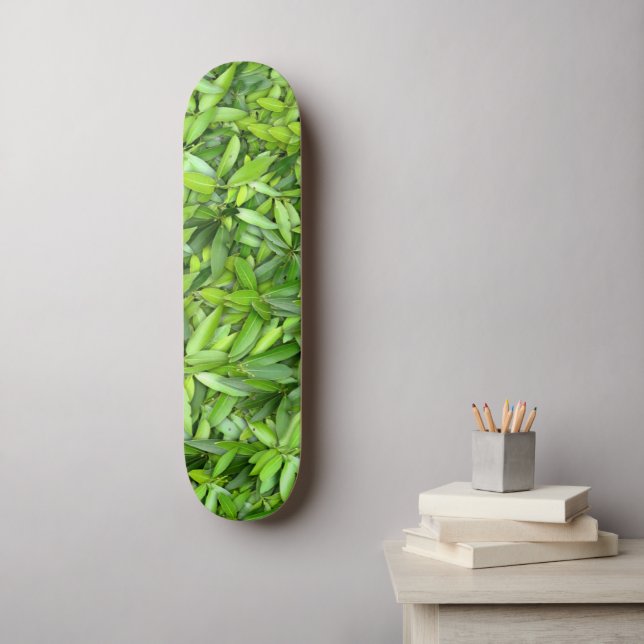 Skateboard Motif Feuille verdoyant - Nature Botanique (Art mural)