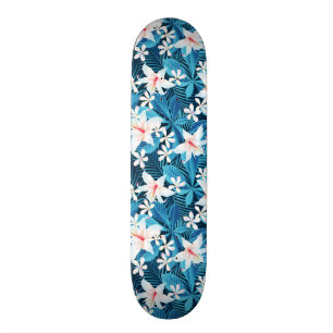 Skateboard Motif floral de ketmie tropicale