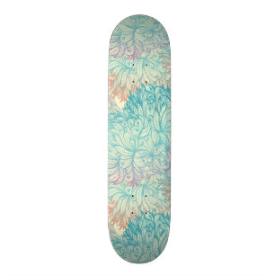 Skateboard Motif floral multicolore de griffonnage