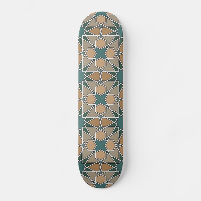 Skateboard Motif géométrique 006 de Ben Yusuf Madrasa (Recto)