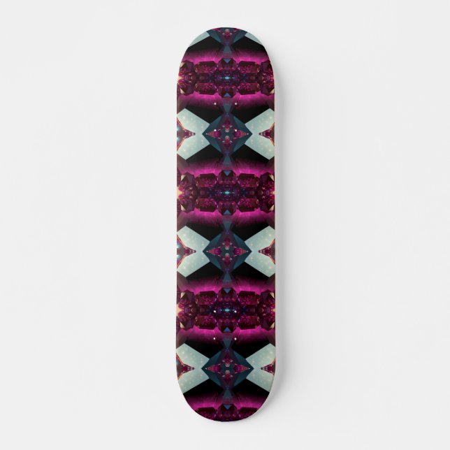 Skateboard Motif géométrique Abstrait Bold Hot Pink (Devant)