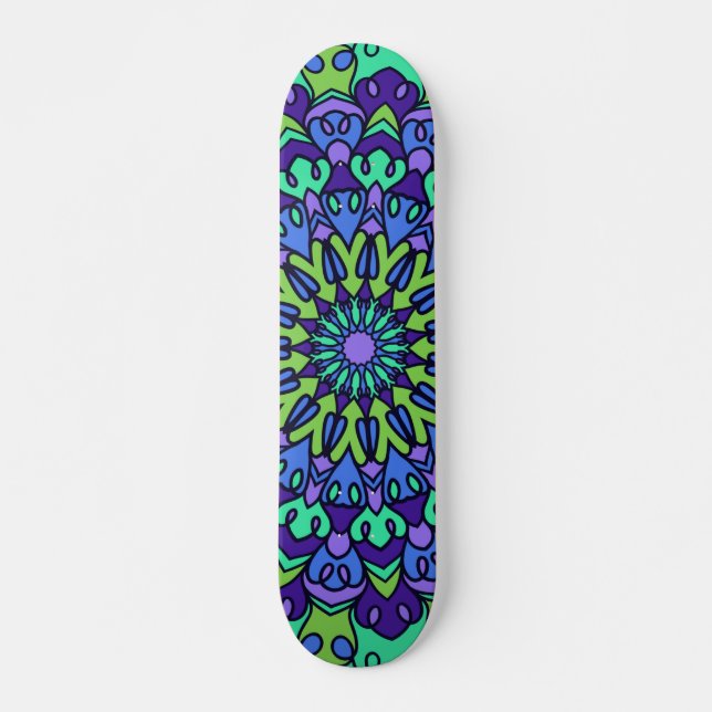 Skateboard Motif Géométrique Vintage Trendy Cute   (Devant)