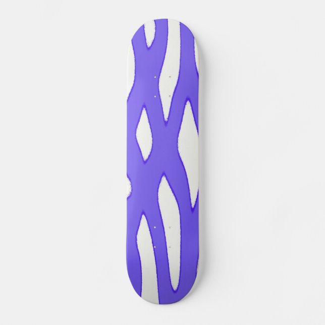 Skateboard Motif imaginaire bleu blanc (Recto)