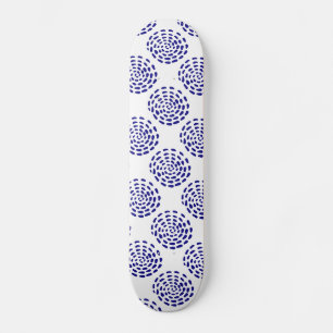 Skateboard Motif indigo bleu foncé à rayures sur bois