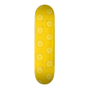 Skateboard Motif jaune de tranches d'ananas