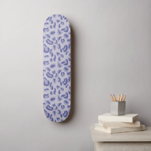 Skateboard Motif Léopard Violet Lavande Numérique