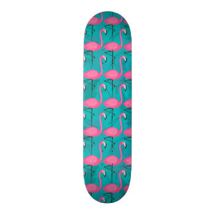 Skateboard Motif lumineux de Flamant rose
