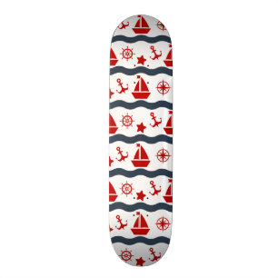 Skateboard Motif maritime mignon