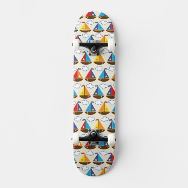 Skateboard Motif mignon 2 de voilier (Recto)