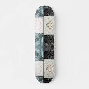 Skateboard motif moderne en marbre