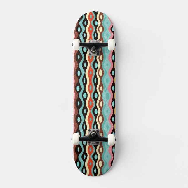 Skateboard Motif multicolore abstrait (Recto)