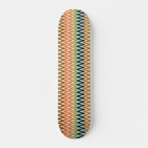 Skateboard Motif multicolore Zigzag