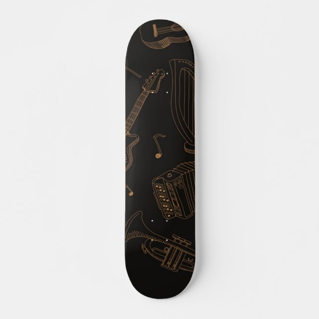 Skateboard Motif musical (Devant)