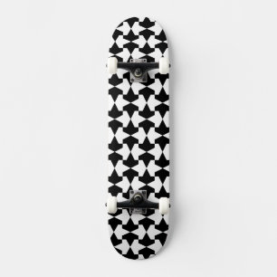 Skateboard Motif musulman noir et blanc classique