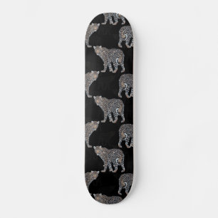 Skateboard Motif noir animal léopard simple