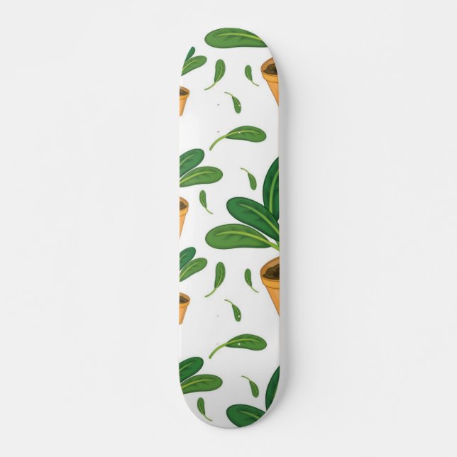 Skateboard motif plante (Devant)