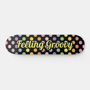 Skateboard Motif Pois Rainbow