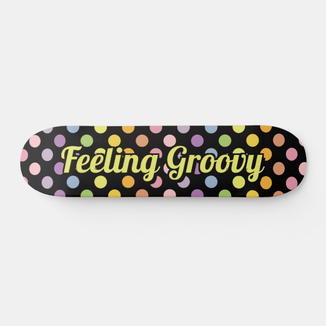 Skateboard Motif Pois Rainbow (Horz)
