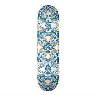 Skateboard Motif portugais de tuile