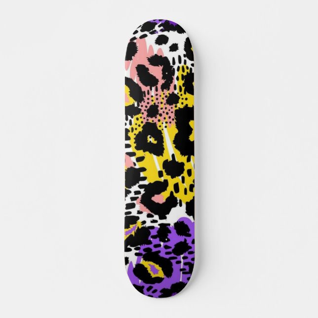 Skateboard motif poster de animal (Devant)