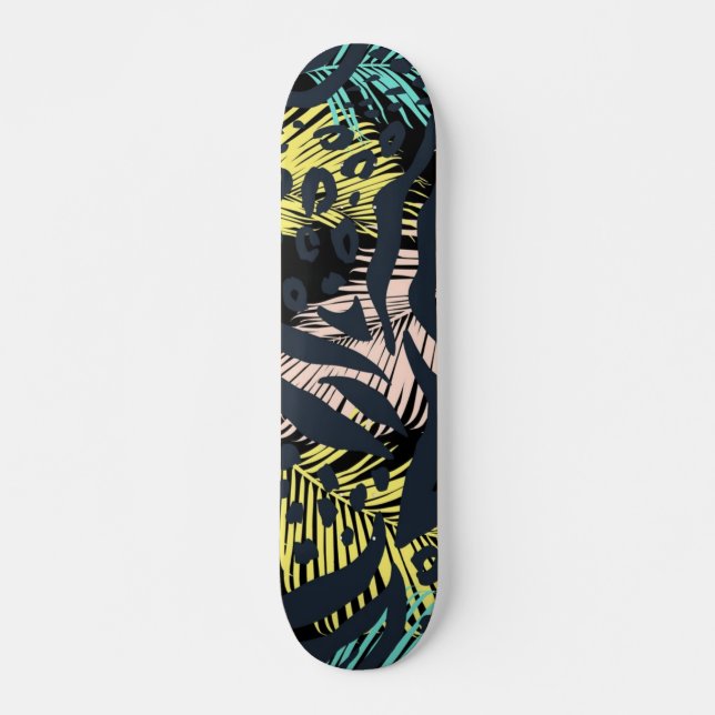 Skateboard motif poster de animal (Devant)