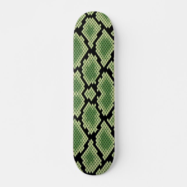 Skateboard Motif Poster de animal de serpent d'Afrique verte (Devant)