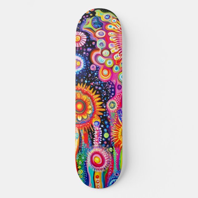 Skateboard Motif psychédélique (Recto)