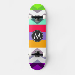 Skateboard Motif rayures chevron chic tendance #8