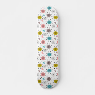 Skateboard Motif rétro atomique en explosion d'étoile