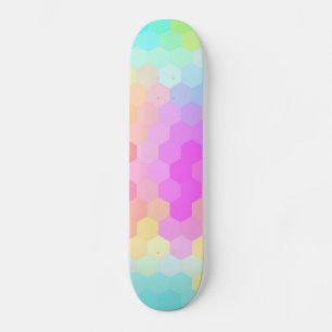 Skateboard Motif sans couture hexagonal multicolore